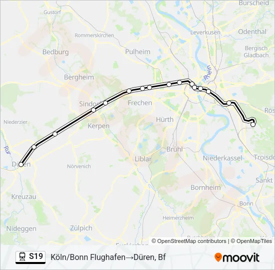 S19 Train Line Map