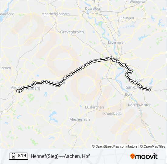 Bahnlinie S19 Karte