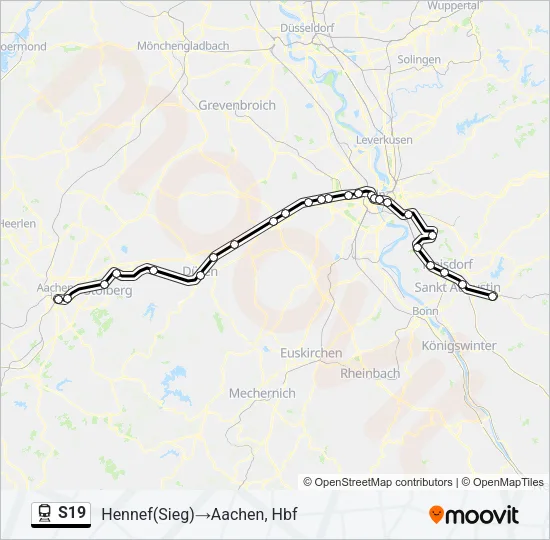 S19 Train Line Map