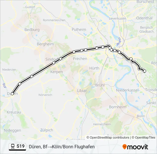 S19 Train Line Map