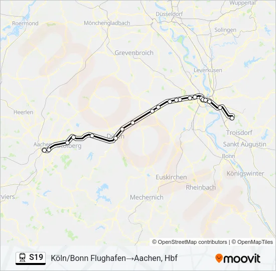 S19 Train Line Map
