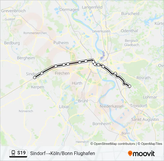 S19 Train Line Map