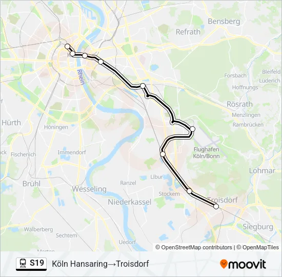 S19 Train Line Map