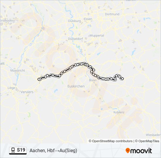 S19 train Line Map