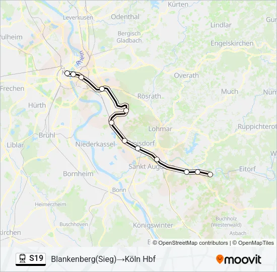 S19 Train Line Map
