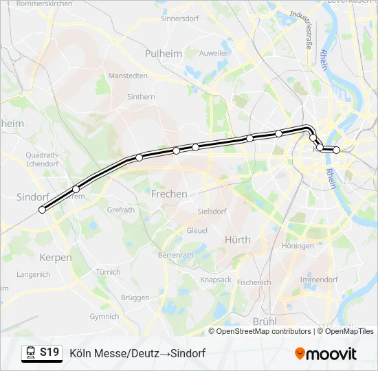 S19 Train Line Map