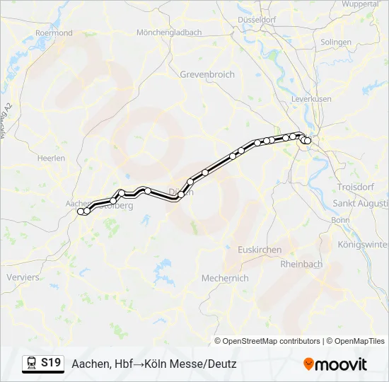S19 Train Line Map