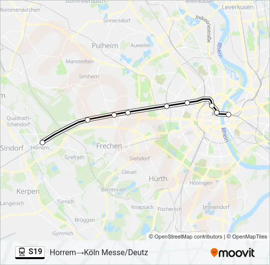 S19 Train Line Map