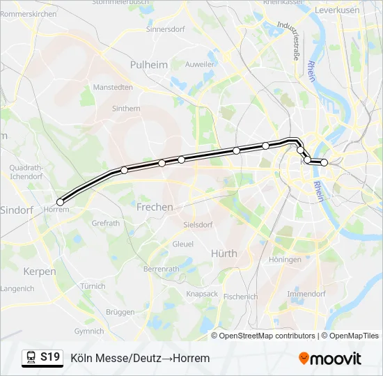S19 Train Line Map