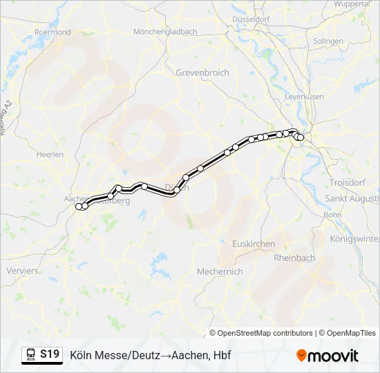 S19 Train Line Map