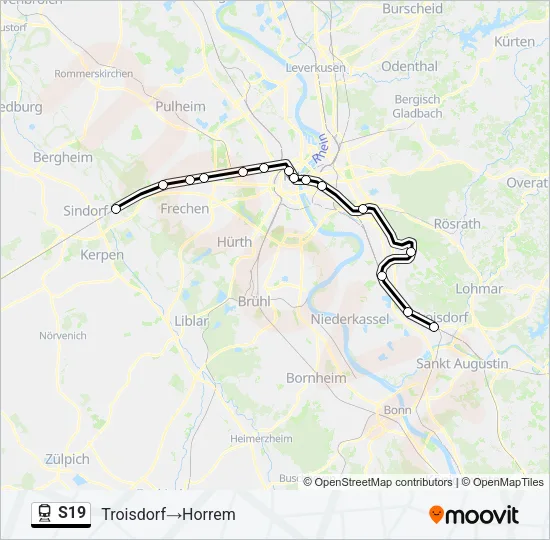 S19 Train Line Map