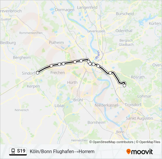 S19 Train Line Map