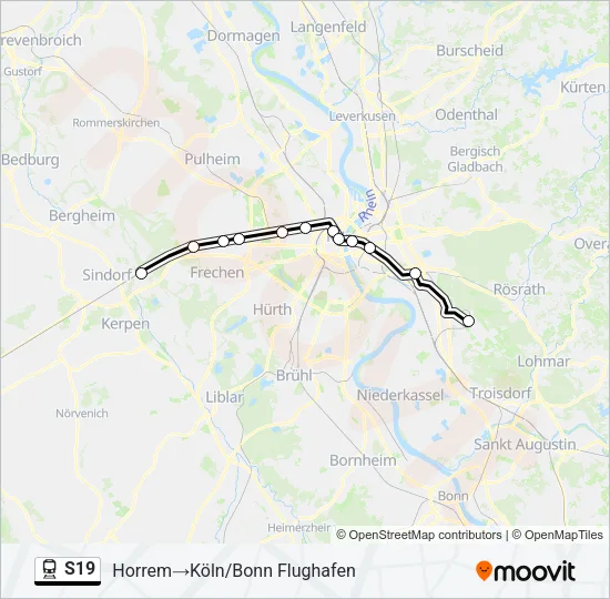 S19 Train Line Map