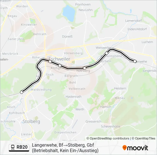 RB20 Train Line Map