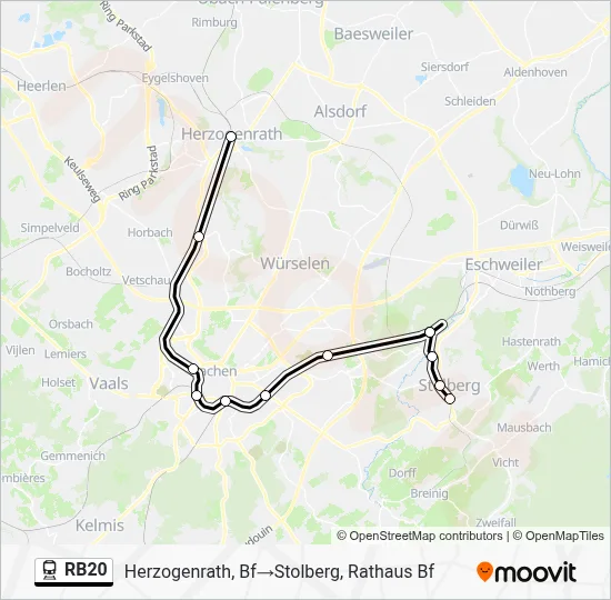 RB20 Train Line Map
