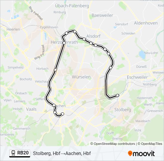 RB20 train Line Map