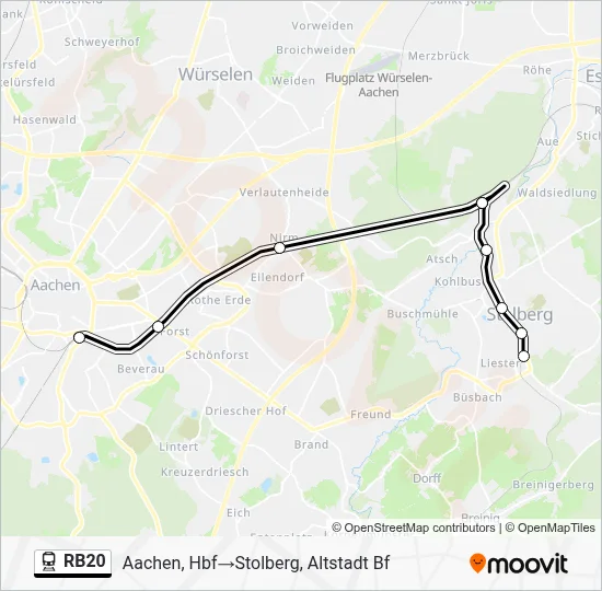 RB20 Train Line Map
