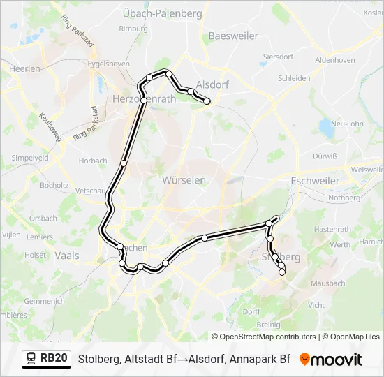 RB20 Train Line Map