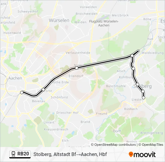 RB20 Train Line Map