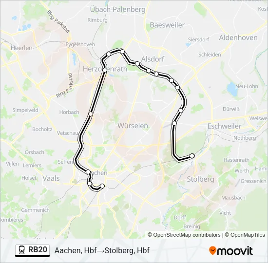 RB20 Train Line Map