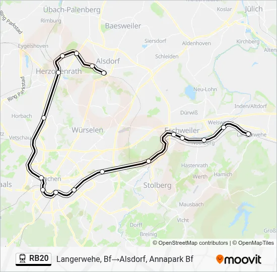 RB20 Train Line Map