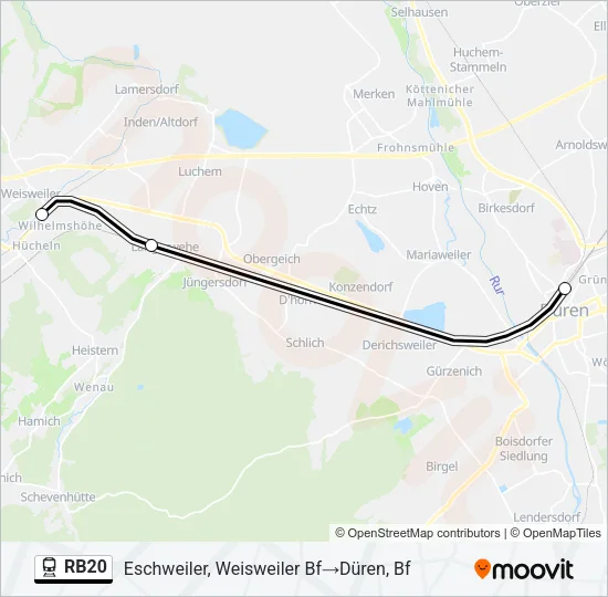 RB20 Train Line Map