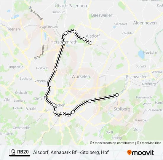 RB20 Train Line Map