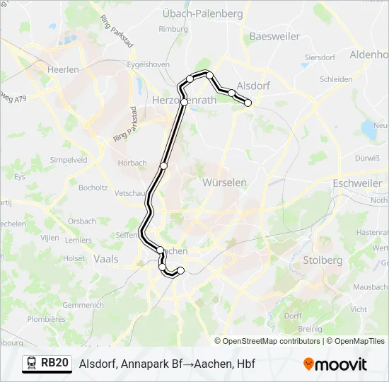 RB20 Train Line Map