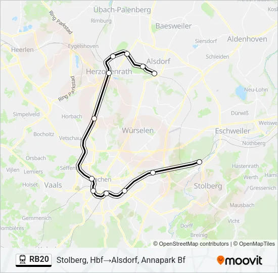 RB20 Train Line Map