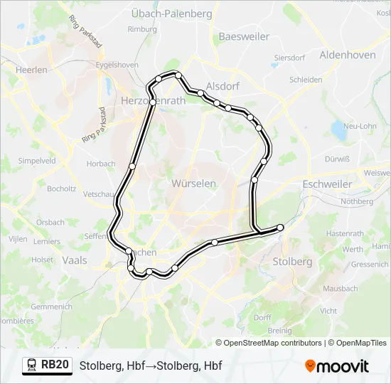 RB20 Train Line Map