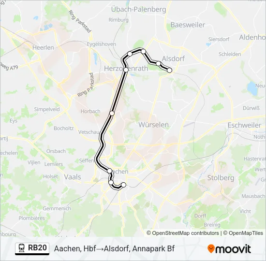 RB20 Train Line Map