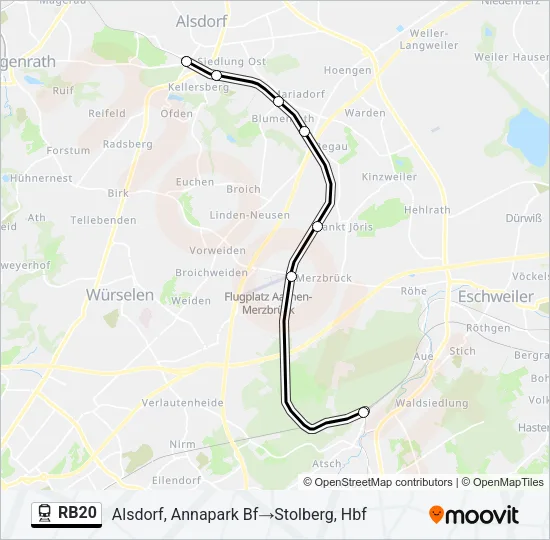 RB20 Train Line Map