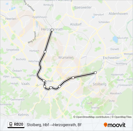 RB20 train Line Map