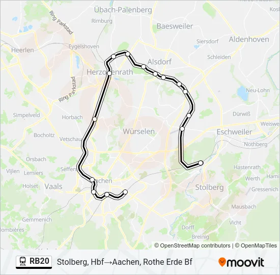 RB20 Train Line Map