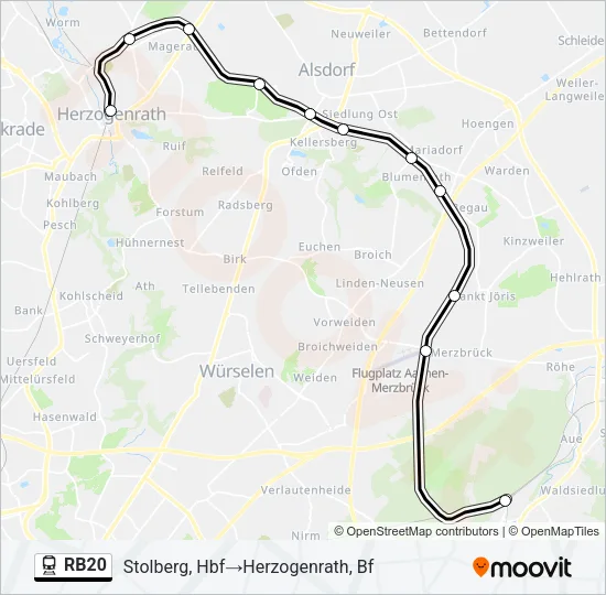 RB20 Train Line Map