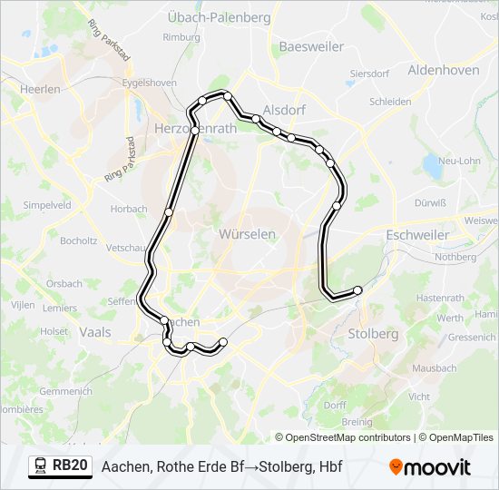 RB20 train Line Map