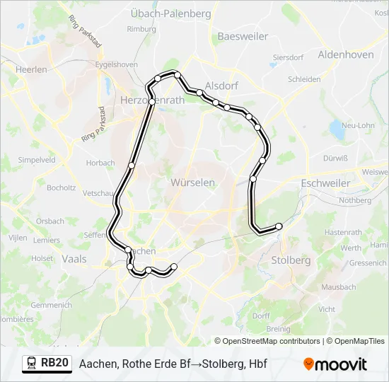 RB20 Train Line Map