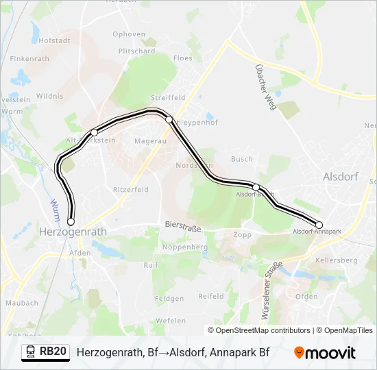 RB20 Train Line Map