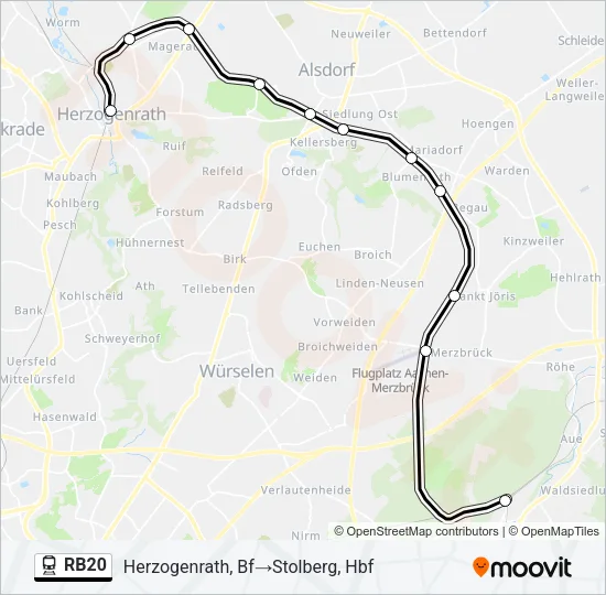RB20 Train Line Map