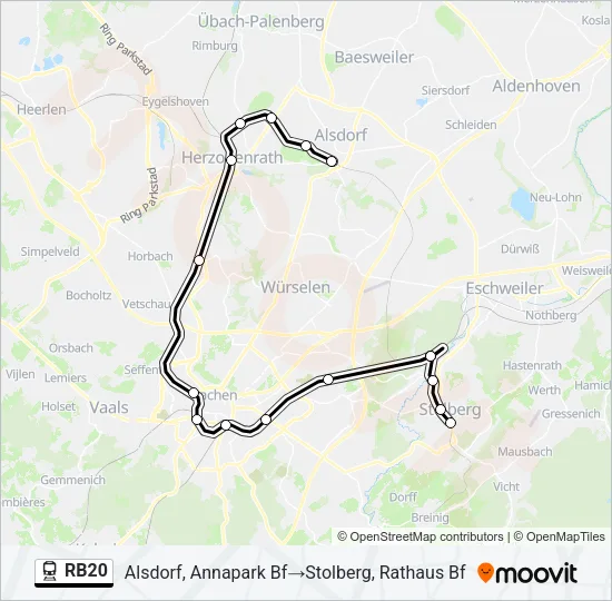 RB20 Train Line Map