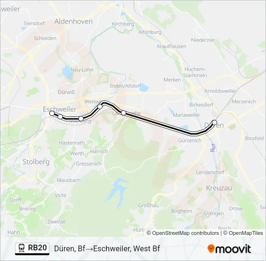 RB20 Train Line Map