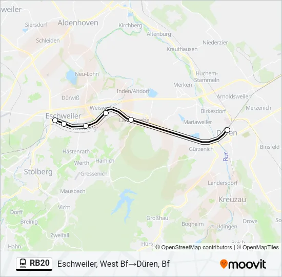 RB20 Train Line Map