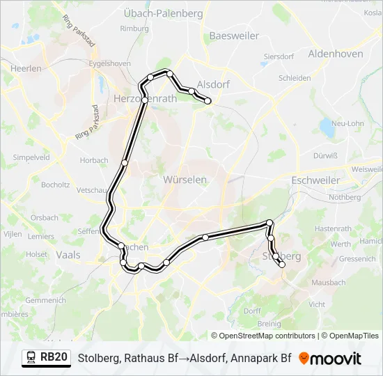 RB20 Train Line Map