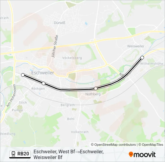 RB20 Train Line Map