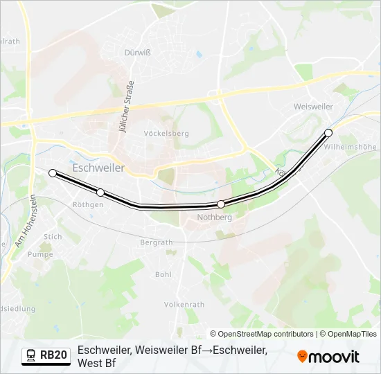 RB20 Train Line Map