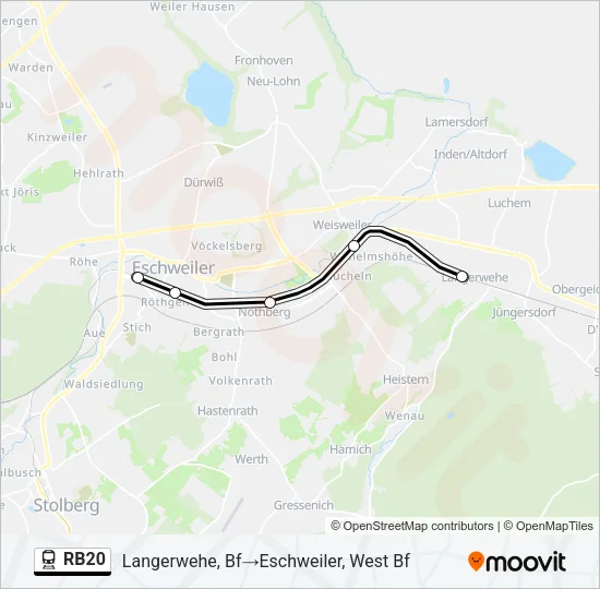 RB20 Train Line Map