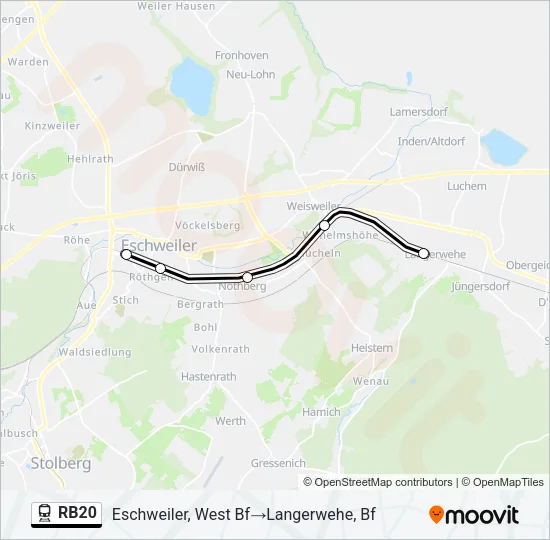 RB20 Train Line Map