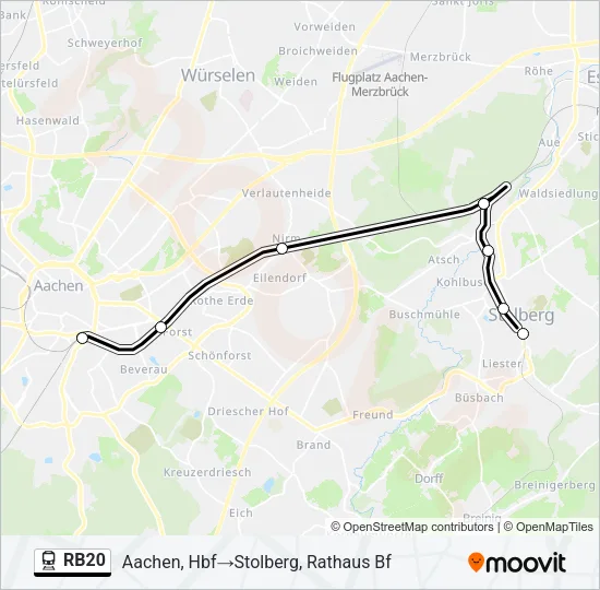 RB20 Train Line Map