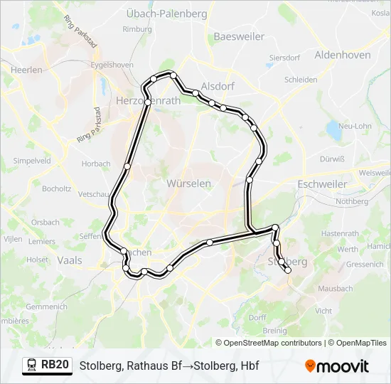 RB20 Train Line Map