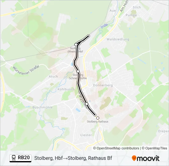 RB20 Train Line Map